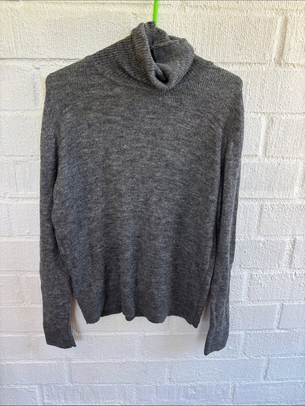 Mango Wool Blend Gray Turtleneck Sweater sz XL
